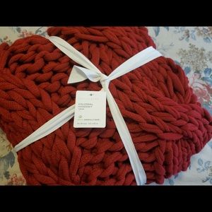 Pottery barn throw. Hand knit throw. Brand new.